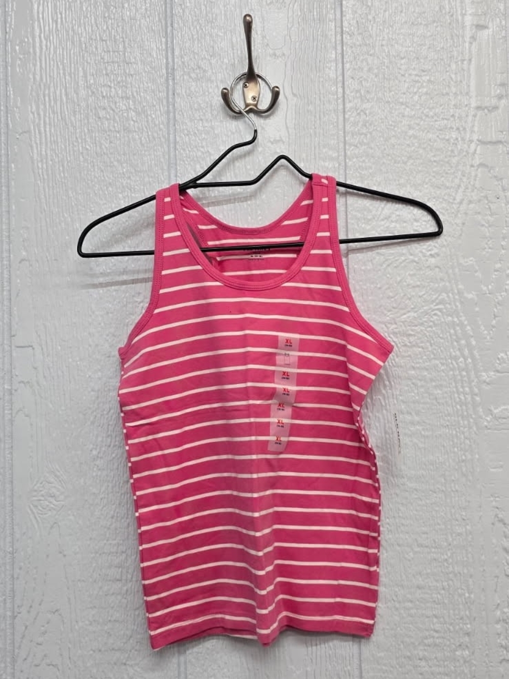 New Kids XL Old Navy Pink and White Striped Tank